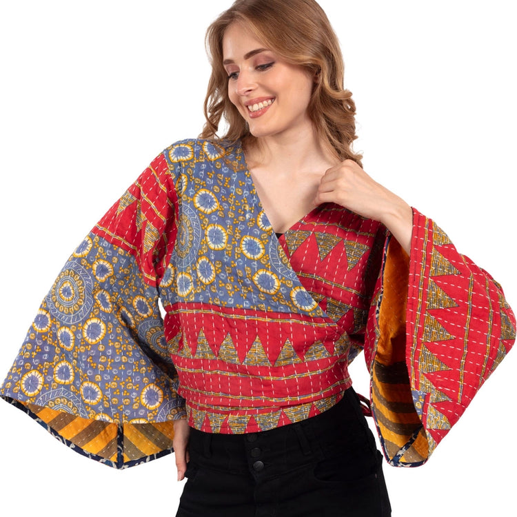 Reversible Kantha Butterfly Top