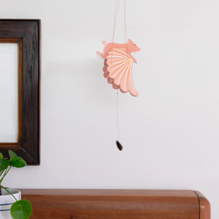 Flying Pig Wooden Mobile