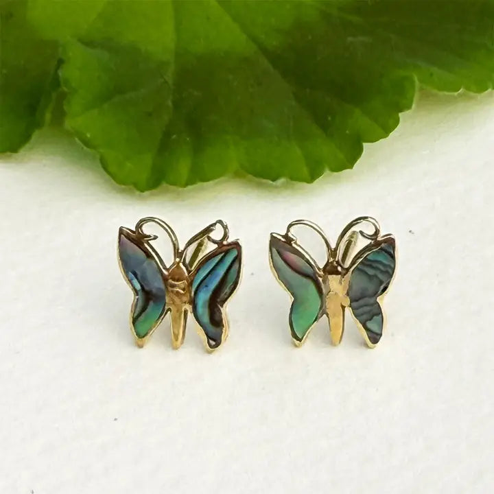 Abalone Butterfly Studs