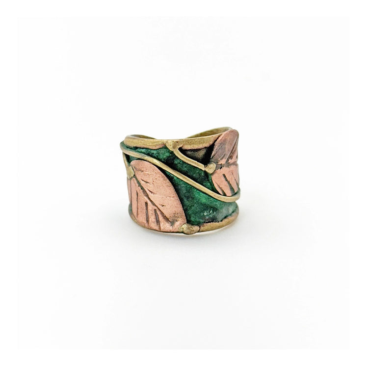 Brass Patina Cuff Ring