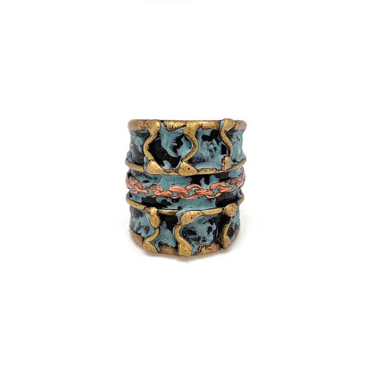 Brass Patina Cuff Ring