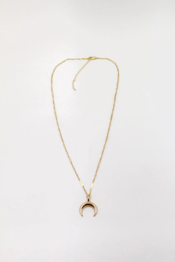 Crescent Moon Layering Necklace