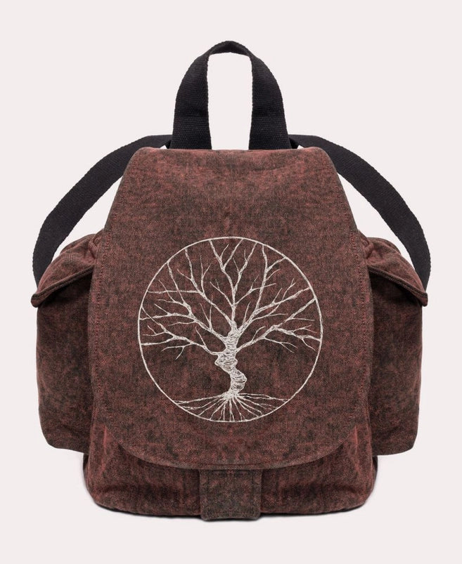 Peace Tree Slouchy Backpack