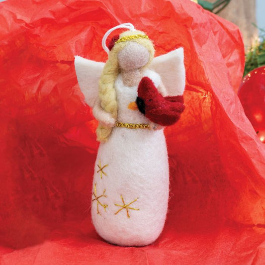 Cardinal Beauty Angel Ornament