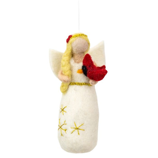 Cardinal Beauty Angel Ornament