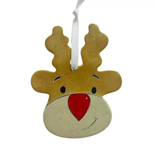 Soapstone Reindeer Ornament