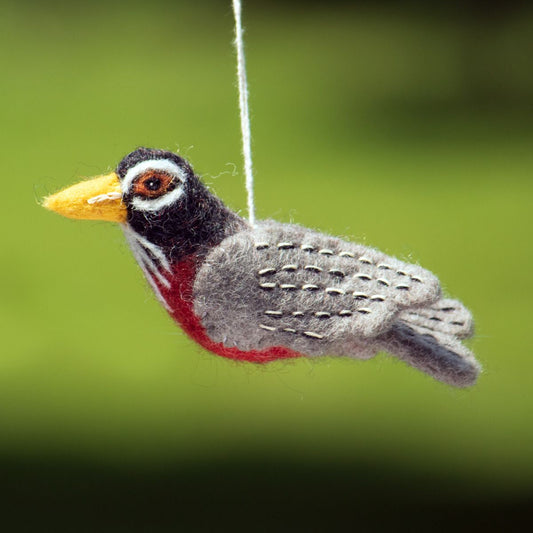 Red Robin Woolie Bird Ornament