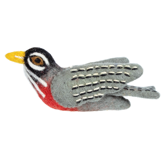 Red Robin Woolie Bird Ornament