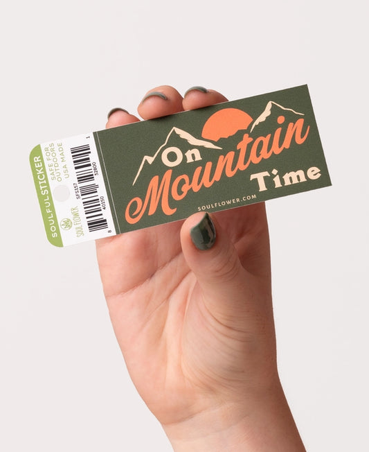 On Mountain Time Sticker