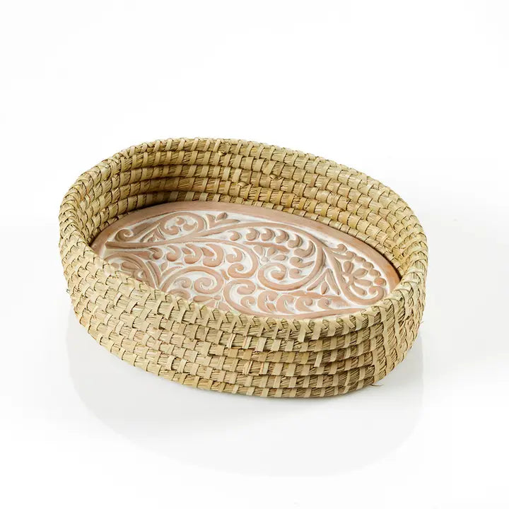 Lidded Double Vine Bread warmer