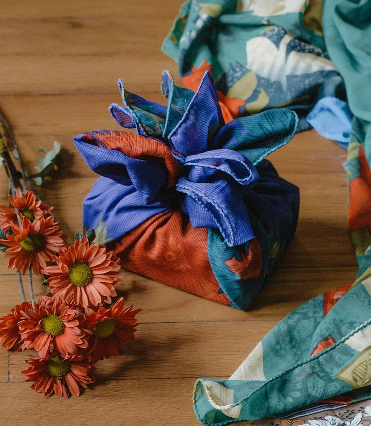 Upcycled Fabric Scarves/ Eco-Gift Wrap