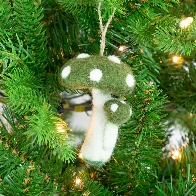 Felted Mushroom Ornaments