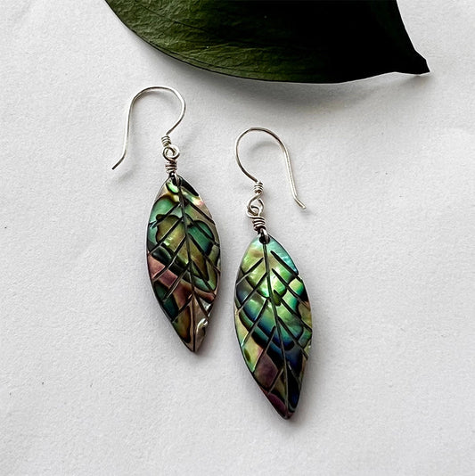 New Leaf Abalone Earring