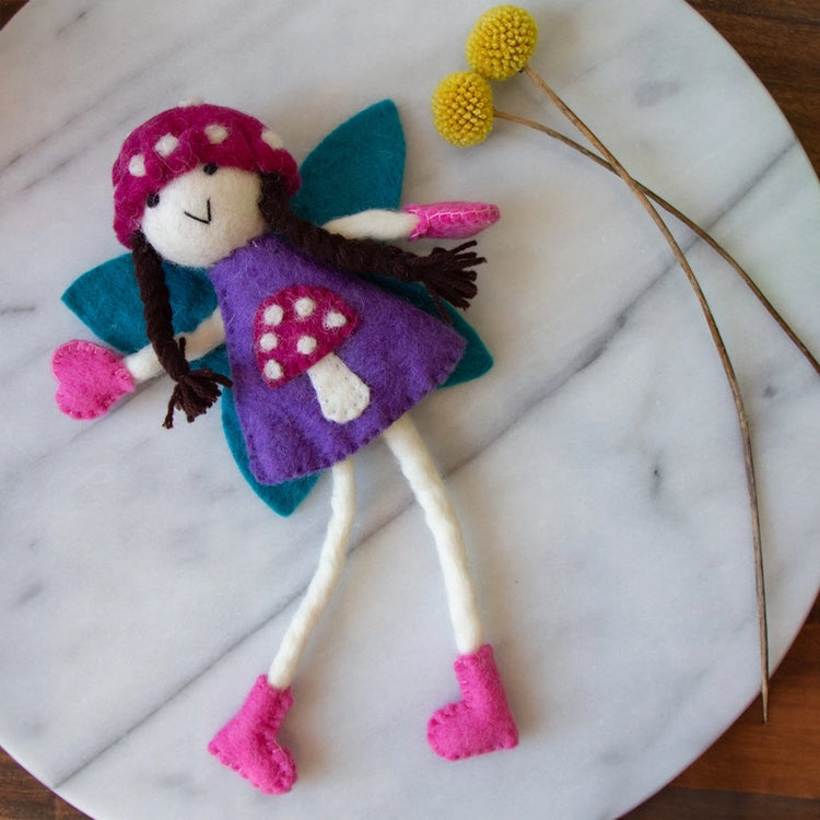 Mushroom Bonnet Tooth Fairy Doll