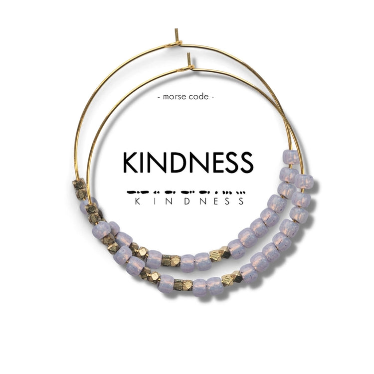 Morse Code Earrings Kindness