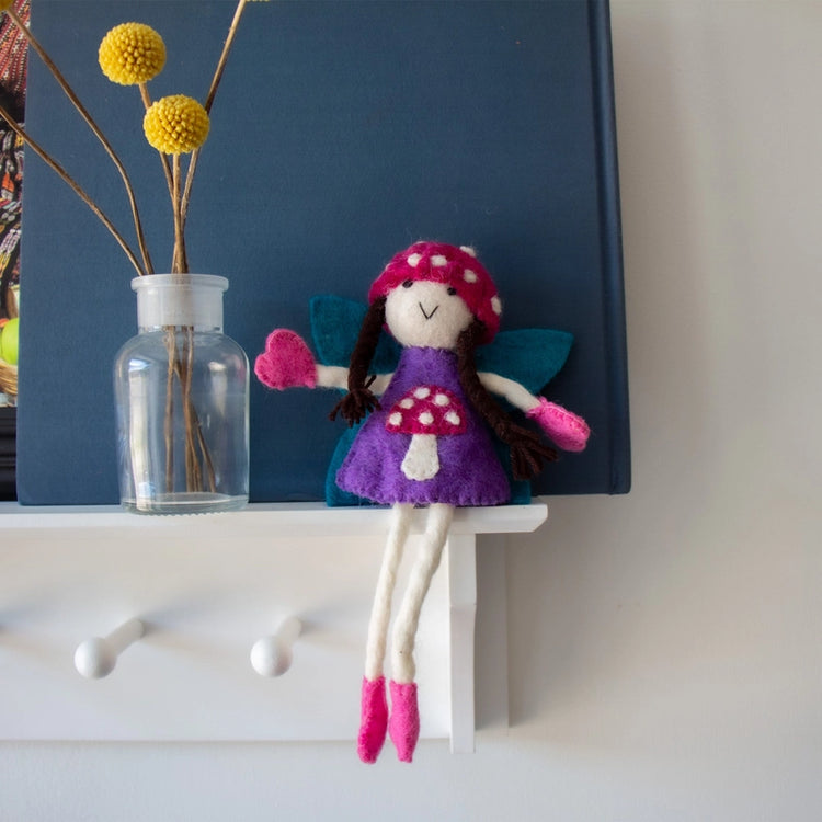 Mushroom Bonnet Tooth Fairy Doll