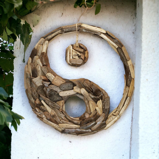 Driftwood Yin Yang Wall Art