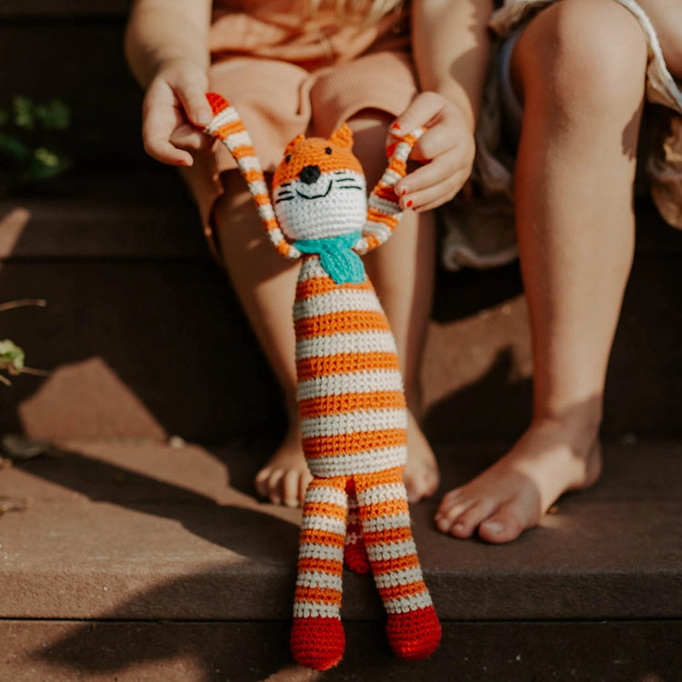 Knitted Friendly Fox Stuffed Animal