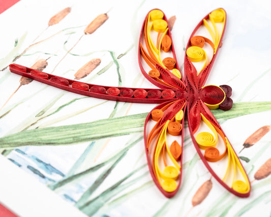 Quilling Card Dragonfly