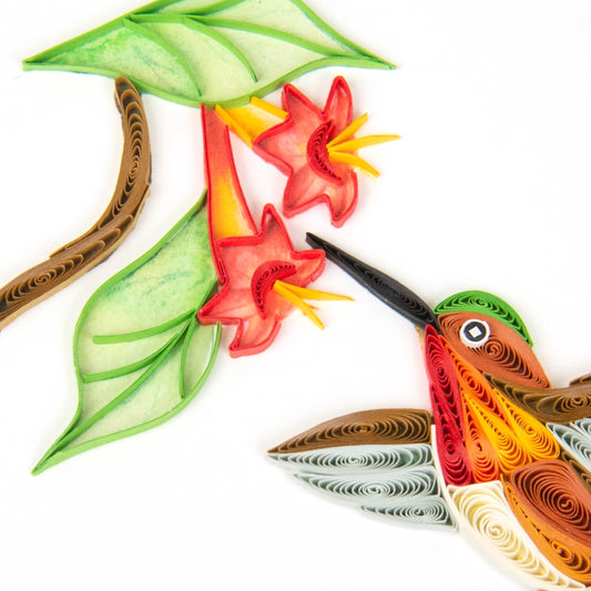 Quilling Card Rufous Hummingbird