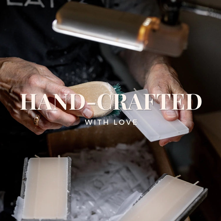 Bird with Butterflies and Flowers Flat Handmade Candle