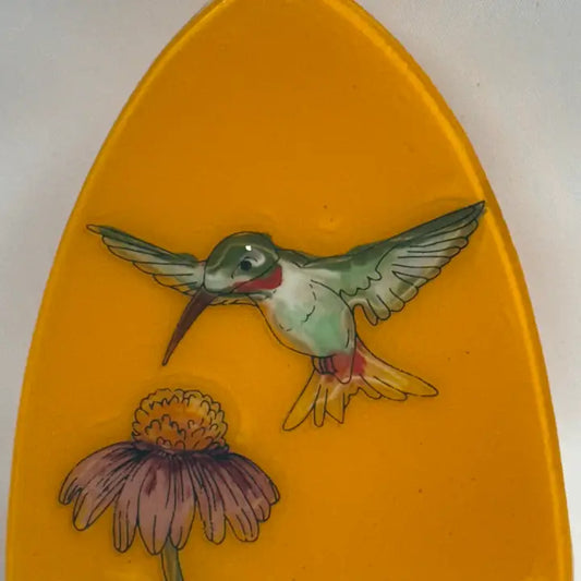 Orange Background Hummingbird Night Light