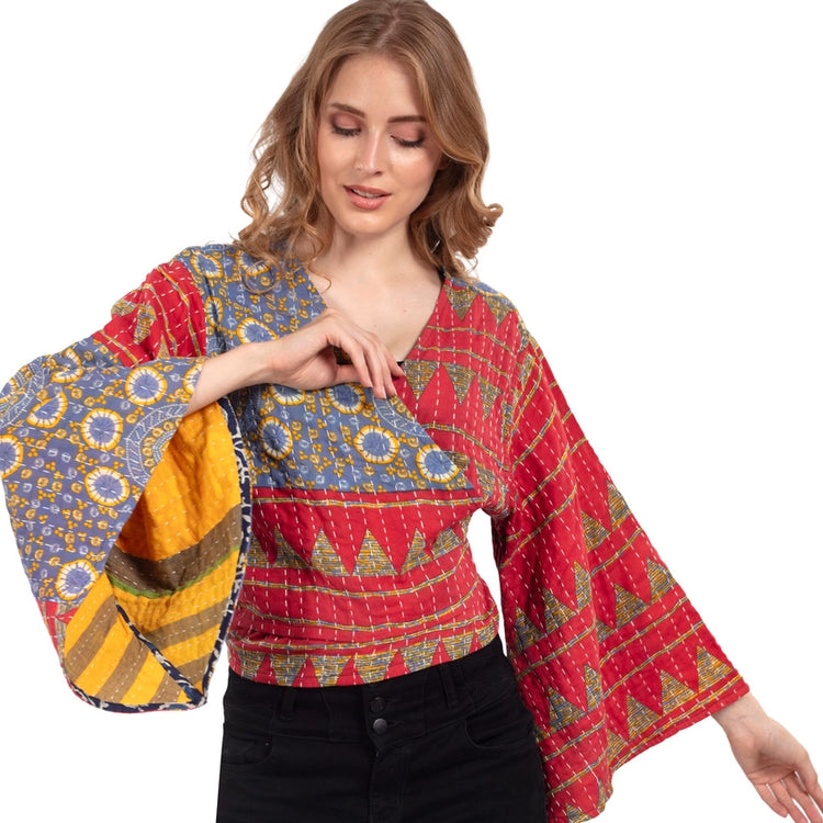Reversible Kantha Butterfly Top