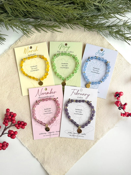 Birth Month Botanical Bracelets