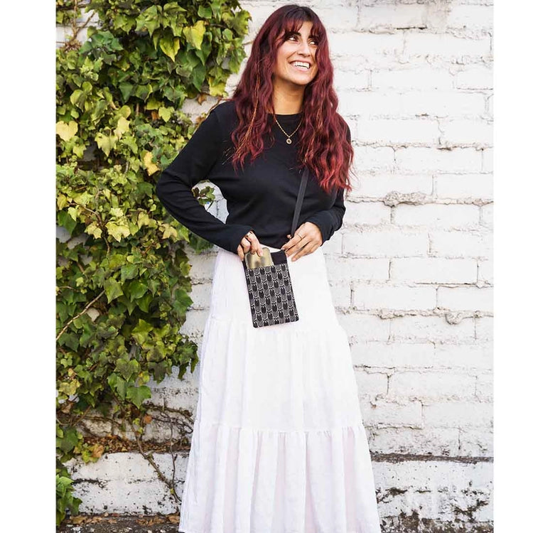 Cat Print Phone Carrier Crossbody