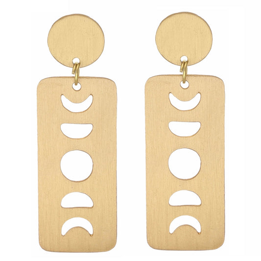 Moon Phase Post Earrings