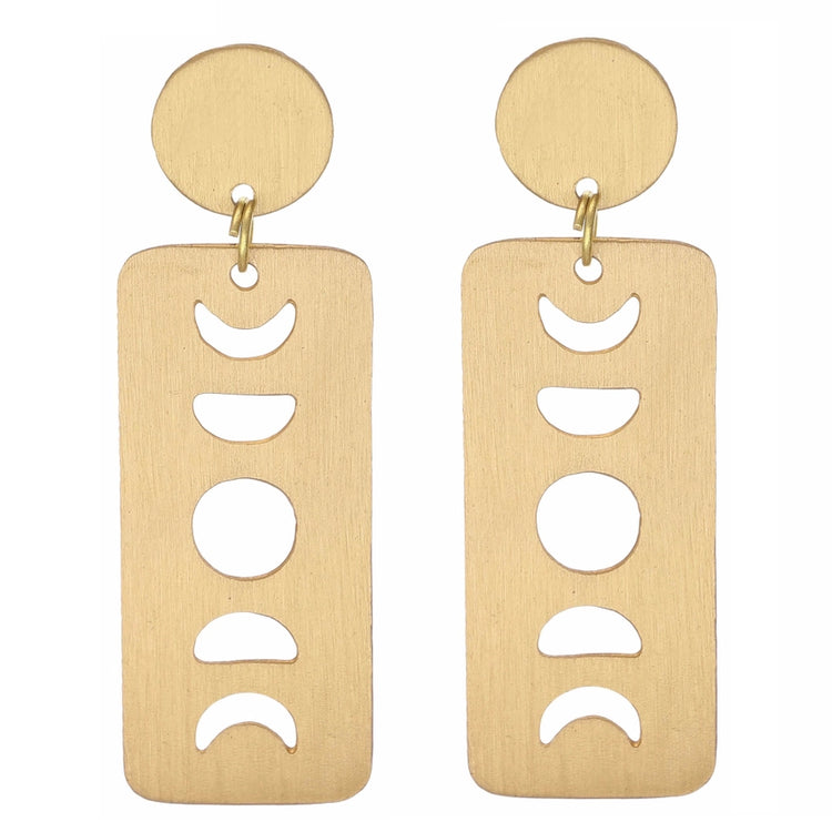 Moon Phase Post Earrings