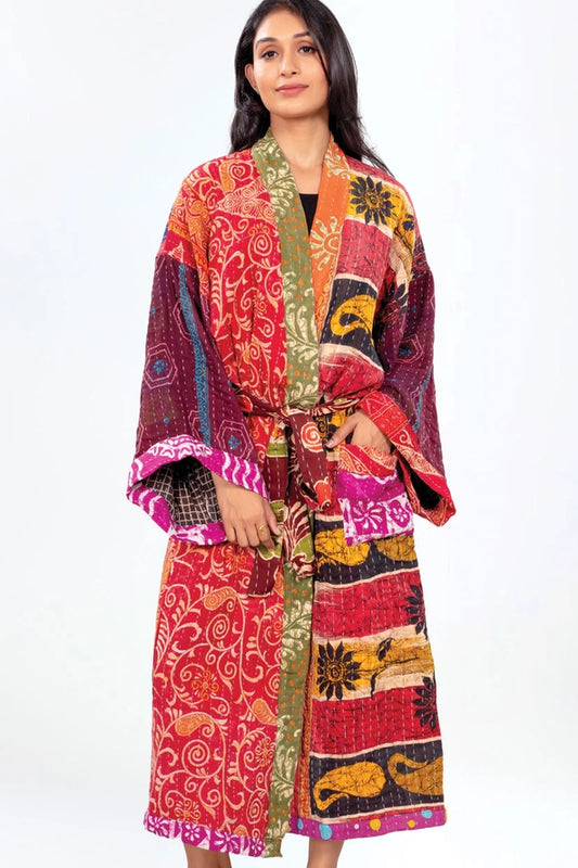 Kantha Patchwork Robe
