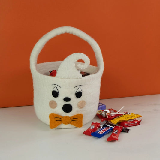 Felt Ghost Trick or Treat Basket