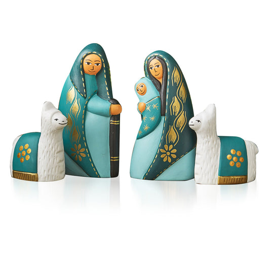 Tranquil Teal Nativity