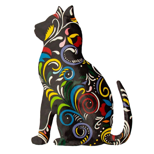 Colorful Kitty Haitian Oil Drum Art