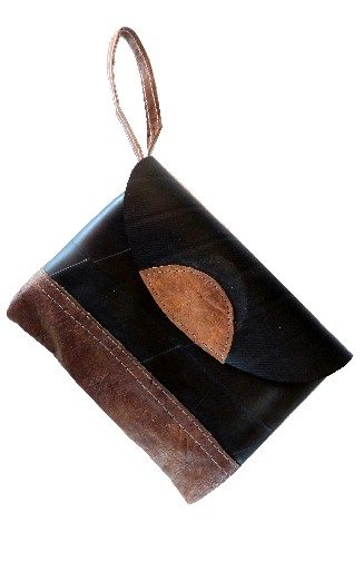 Recycled Rubber Small Clutch