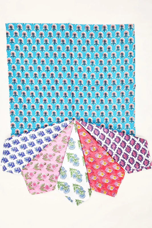 Set of 6 Jaipur Block Print Napkins