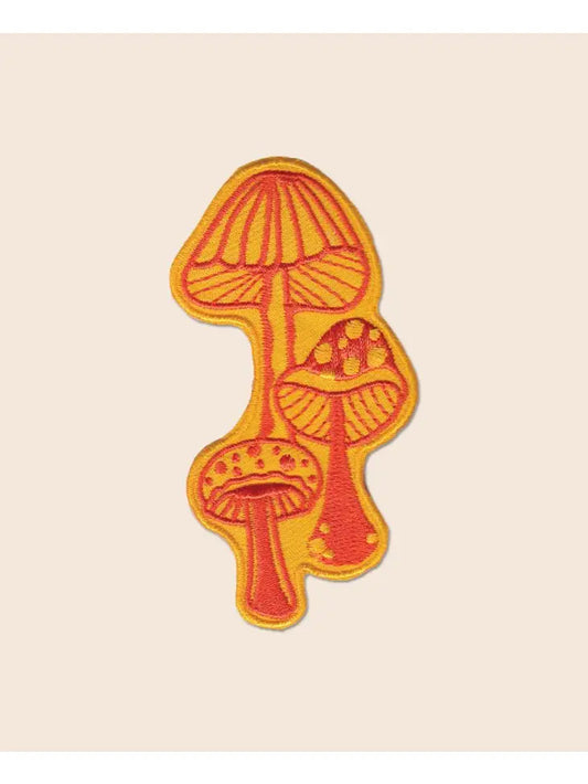 Retro Mushrooms Iron-On Patch