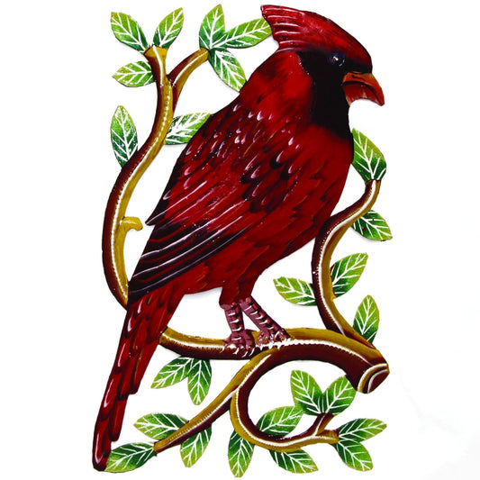 Cardinal Painted Oil Drum Art