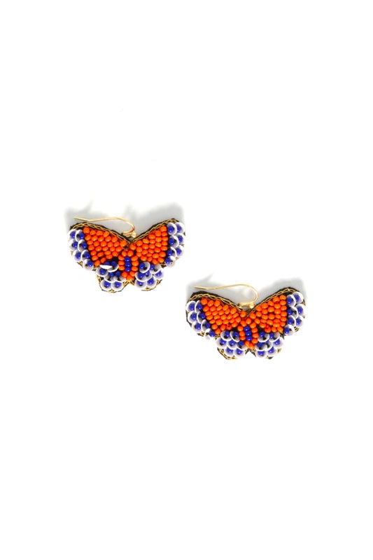 Beaded Butterfly Earrings