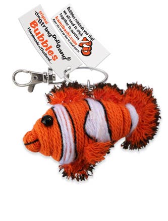 Bubbles the Clownfish String Doll Keychain