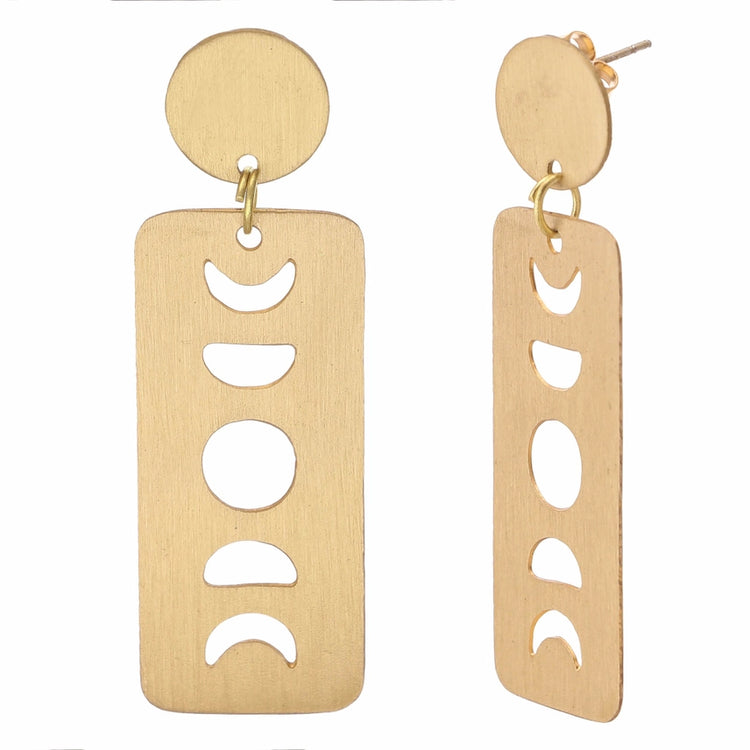 Moon Phase Post Earrings