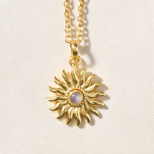 Sunburst Moonstone Necklace