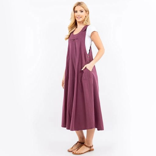 Cotton Overall Pocket Dress