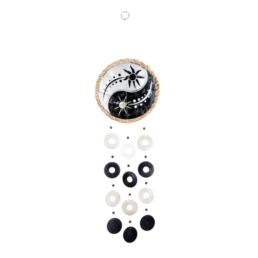 Yin Yang Capiz Rope Chime