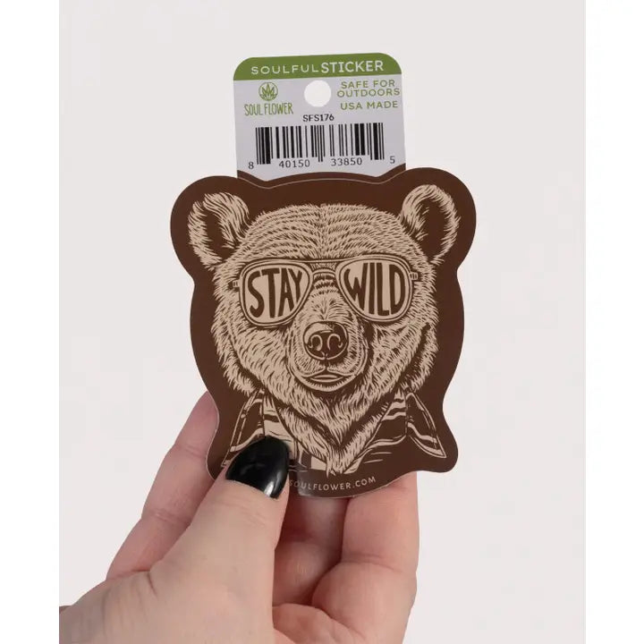 Stay Wild Bear Sticker