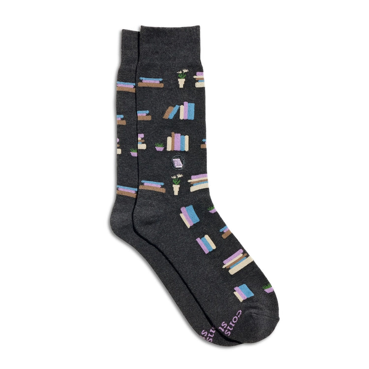 Bookshelf Socks That Give Books