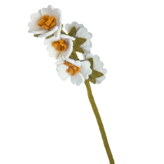 Felted White Cherry Blossom