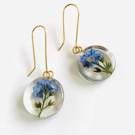 Remembrance Botanical Forget-Me-Not Earrings