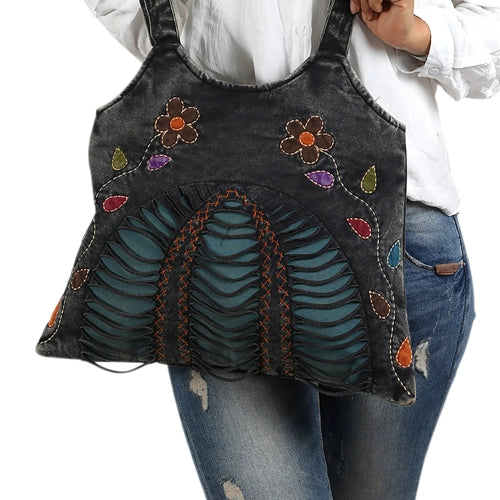 Floral Cut Hobo Shoulder Bag